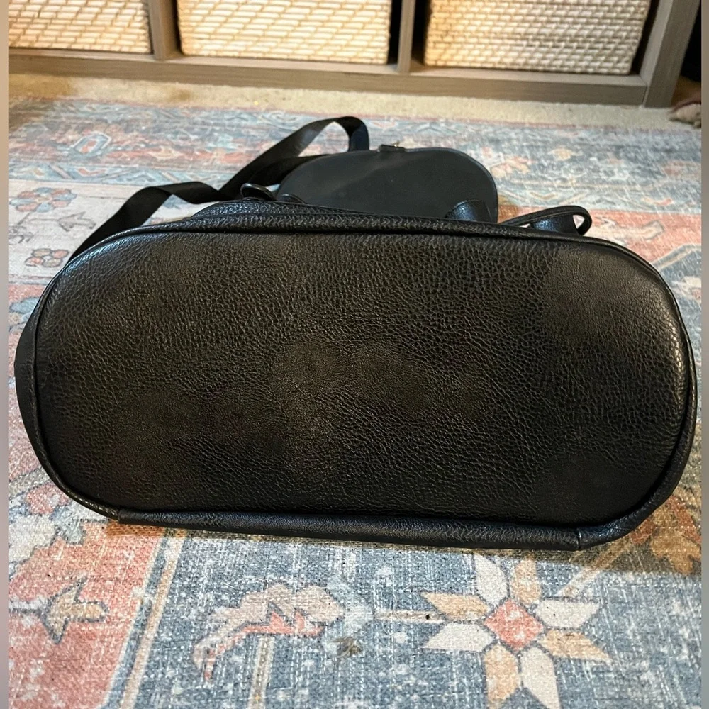 Black Leather Backpack